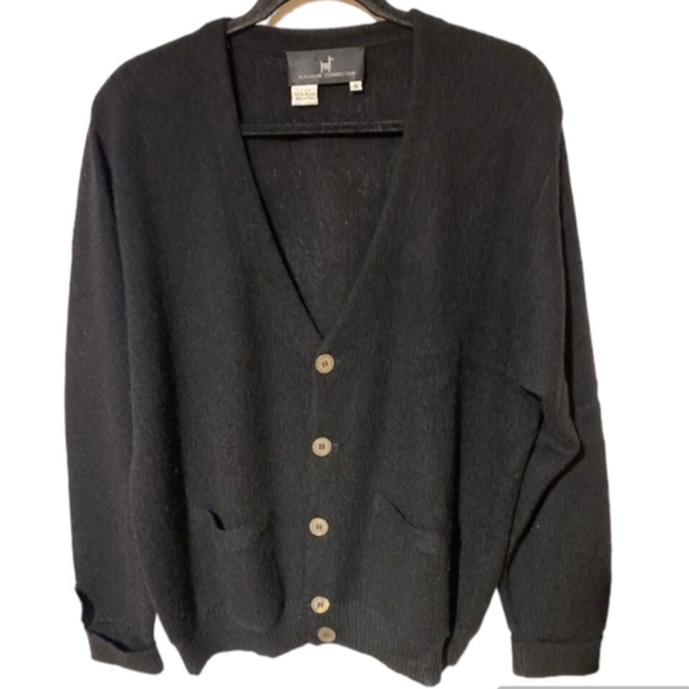 Peruvian Connection Vintage 100% Alpaca Men Cardigan Front Buttons EUC Size - M